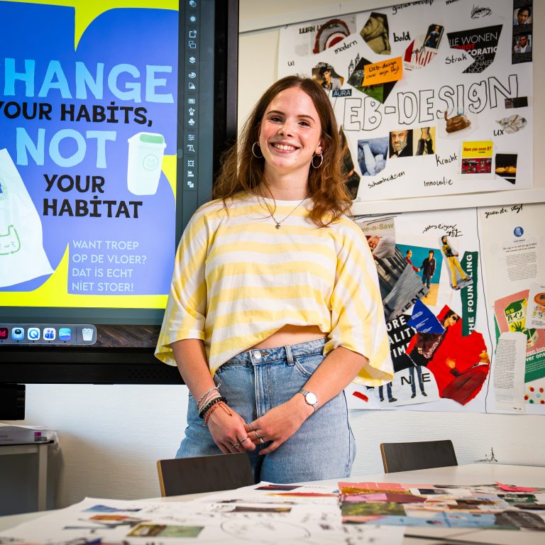Student presenteert haar eigen project