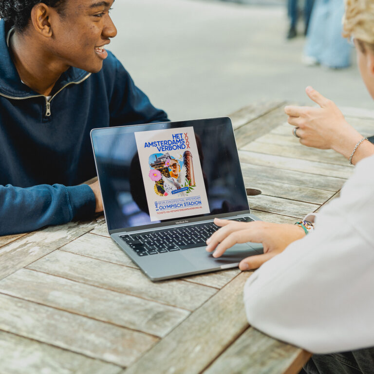 Een close up van studentenwerk