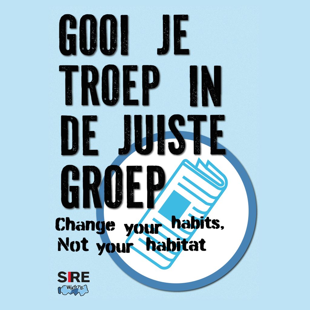 Poster ontworpen door student Lotte tijdens een project binnen de opleiding Mediavormgever