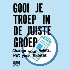 Poster ontworpen door student Lotte tijdens een project binnen de opleiding Mediavormgever